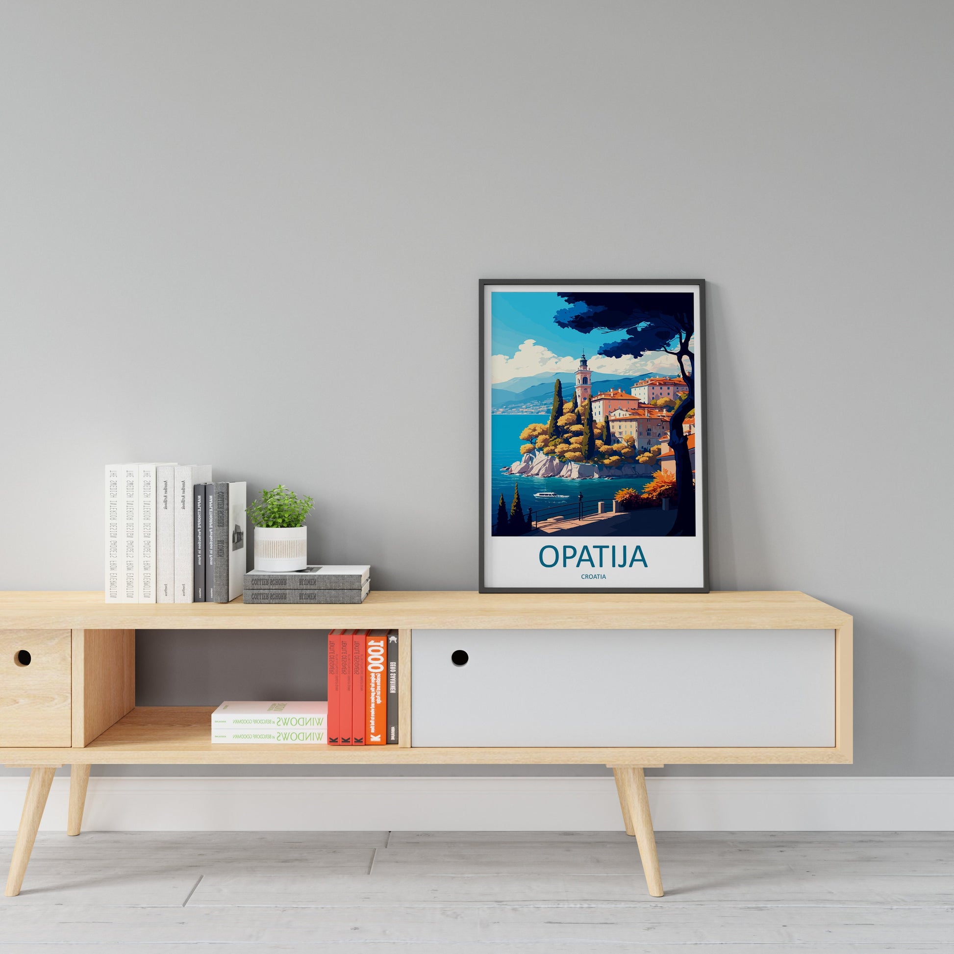 Opatija Travel Print Wall Art Opatija Wall Hanging Home Décor Opatija Gift Art Lovers Croatia Art Lover Gift Opatija Travel Poster Wall Art