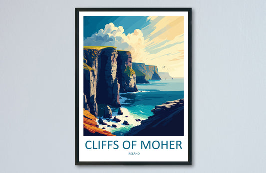 Cliffs of Moher Print Cliffs of Moher Home Décor Landscape Art Print Cliffs of Moher Wall Art for Ireland Enthusiast Gift Wall Hanging Art