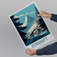 Zermatt Travel Print Wall Art Zermatt Wall Hanging Home Décor Zermatt Gift Art Lovers Ski Art Lover Gift Zermatt Print Skiing Zermatt Art