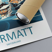 Zermatt Travel Print Wall Art Zermatt Wall Hanging Home Décor Zermatt Gift Art Lovers Ski Art Lover Gift Zermatt Print Skiing Zermatt Art