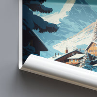 Zermatt Travel Print Wall Art Zermatt Wall Hanging Home Décor Zermatt Gift Art Lovers Ski Art Lover Gift Zermatt Print Skiing Zermatt Art