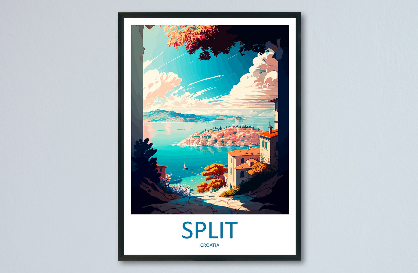 Split Travel Print Wall Art Split Wall Hanging Home Décor Split Gift Art Lovers Croatia Art Lover Gift Split Travel Poster Wall Art