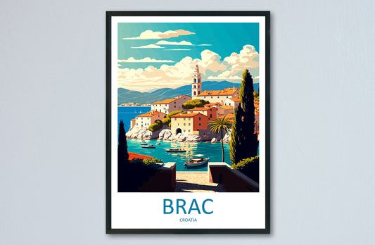 Brac Travel Print Wall Art Brac Wall Hanging Home Décor Brac Gift Art Lovers Croatia Art Lover Gift Brac Travel Poster Wall Art