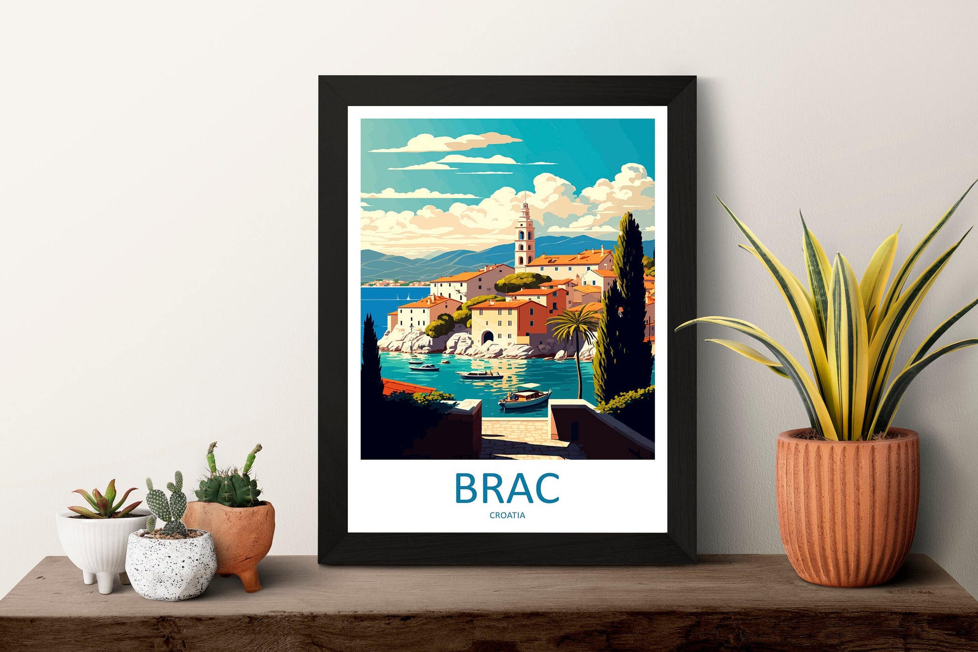 Brac Travel Print Wall Art Brac Wall Hanging Home Décor Brac Gift Art Lovers Croatia Art Lover Gift Brac Travel Poster Wall Art