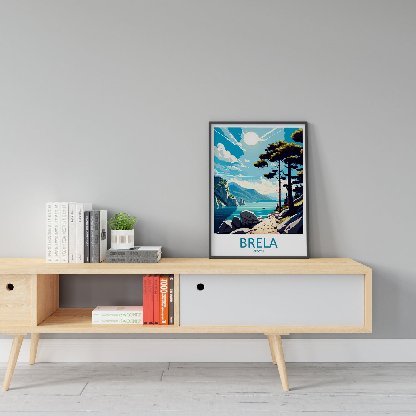 Brela Travel Print Wall Art Brela Wall Hanging Home Décor Brela Gift Art Lovers Croatia Art Lover Gift Brela Travel Poster Wall Art