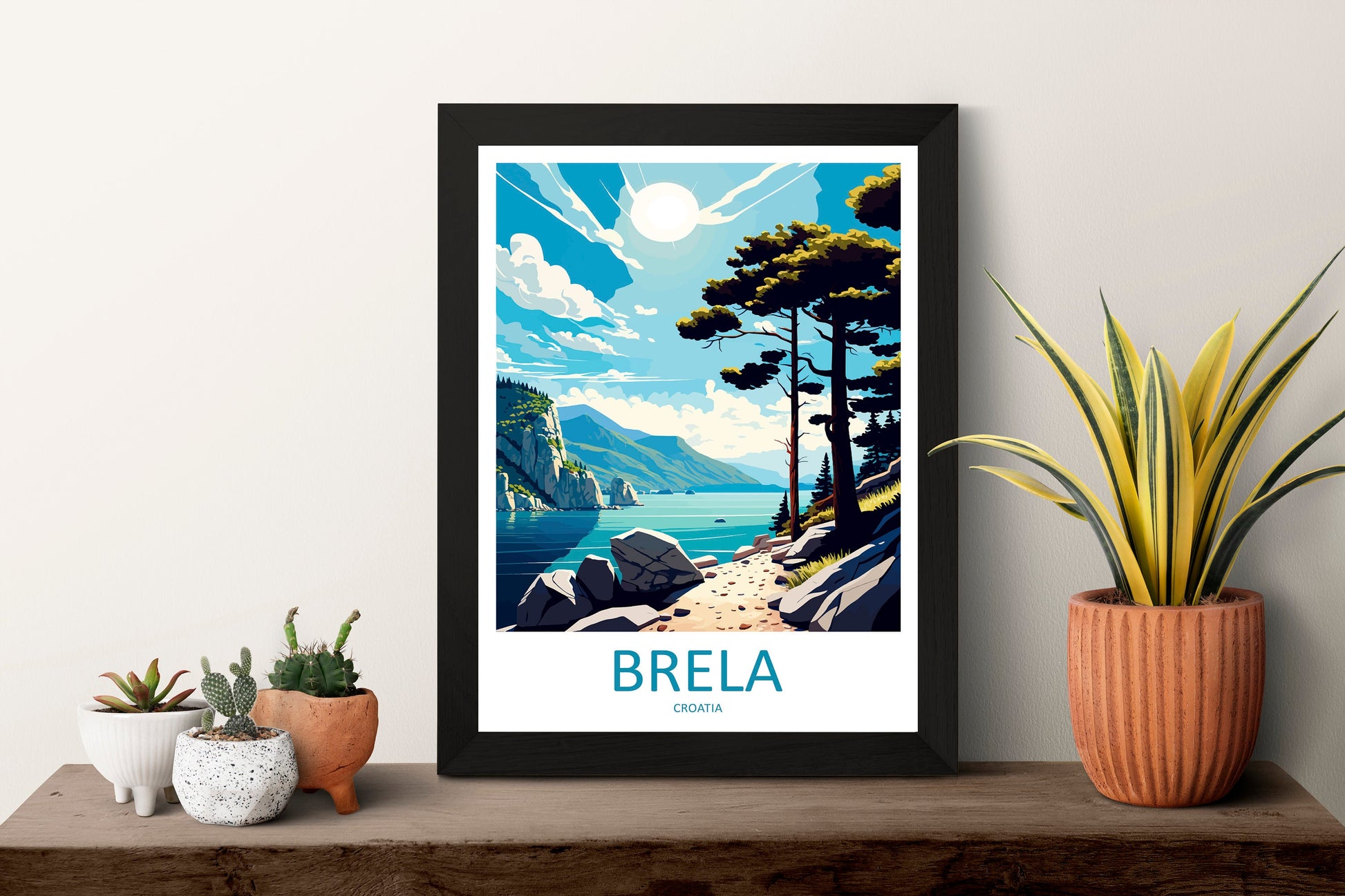 Brela Travel Print Wall Art Brela Wall Hanging Home Décor Brela Gift Art Lovers Croatia Art Lover Gift Brela Travel Poster Wall Art