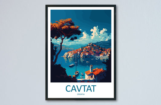 Cavtat Travel Print Wall Art Cavtat Wall Hanging Home Décor Cavtat Gift Art Lovers Croatia Art Lover Gift Cavtat Travel Poster Wall Art