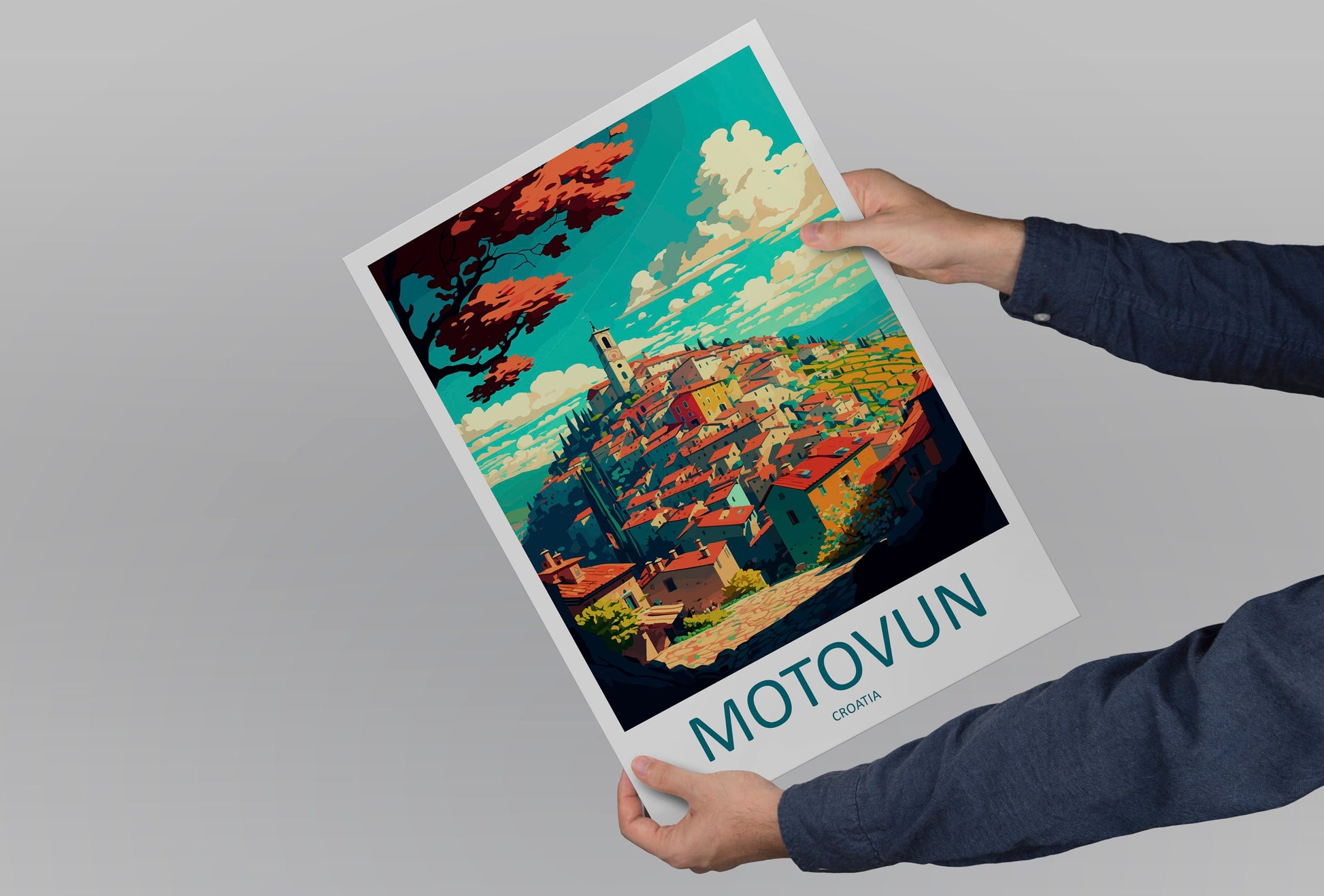 Motovun Travel Print Wall Art Motovun Wall Hanging Home Décor Motovun Gift Art Lovers Croatia Art Lover Gift Motovun Travel Poster Art