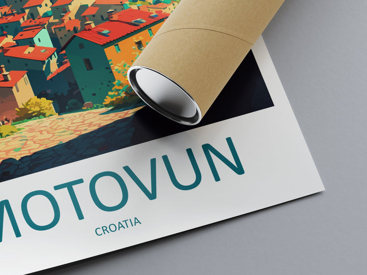 Motovun Travel Print Wall Art Motovun Wall Hanging Home Décor Motovun Gift Art Lovers Croatia Art Lover Gift Motovun Travel Poster Art