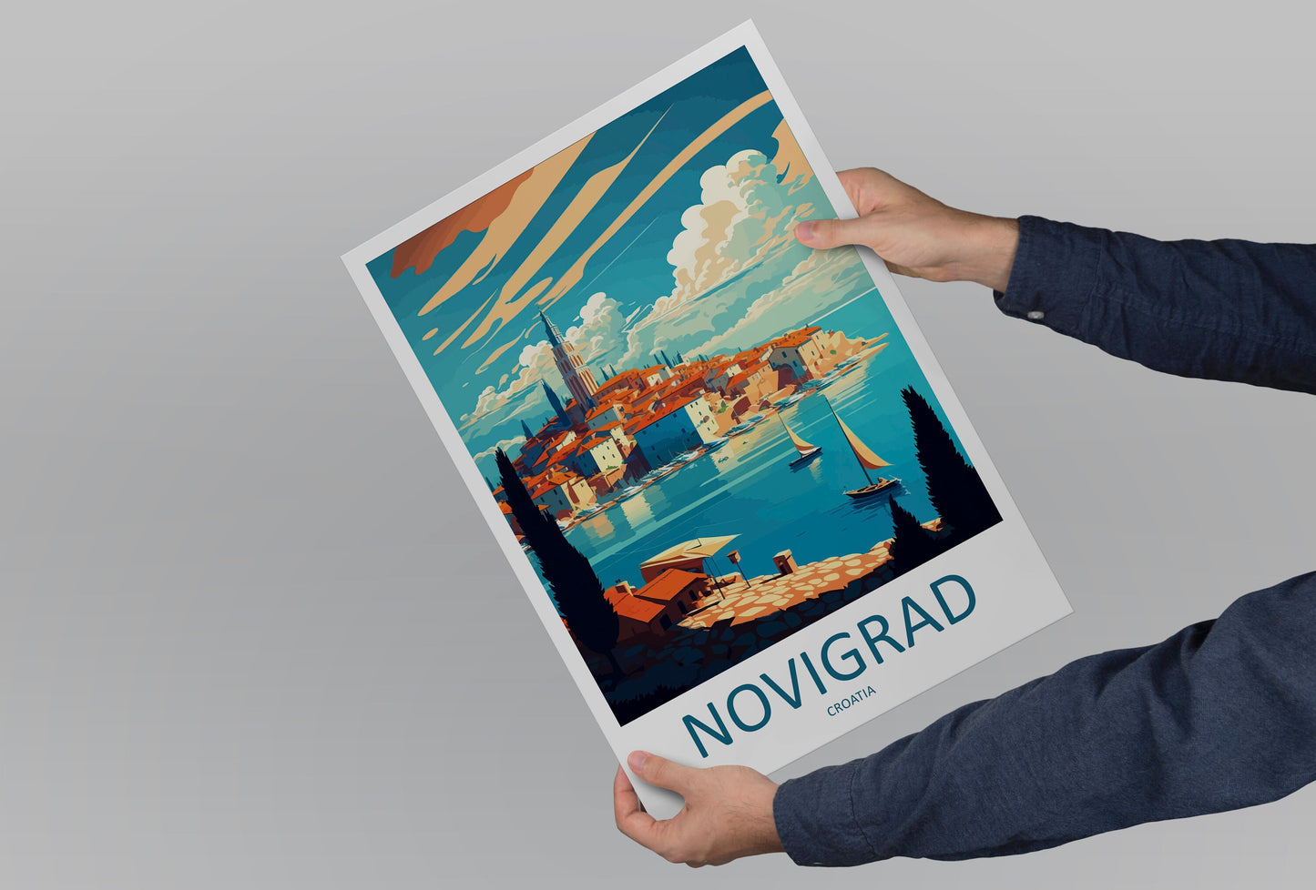 Novigrad Travel Print Wall Art Novigrad Wall Hanging Home Décor Novigrad Gift Art Lovers Croatia Art Lover Gift Novigrad Travel Poster Art