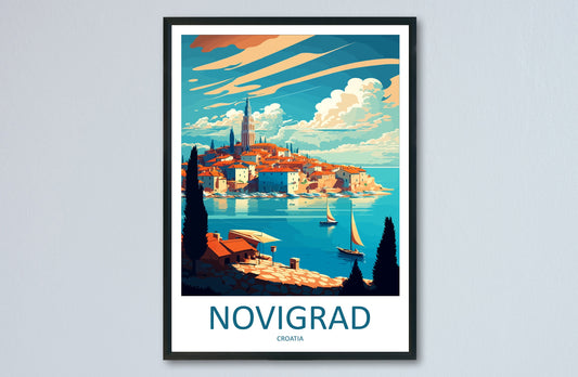 Novigrad Travel Print Wall Art Novigrad Wall Hanging Home Décor Novigrad Gift Art Lovers Croatia Art Lover Gift Novigrad Travel Poster Art