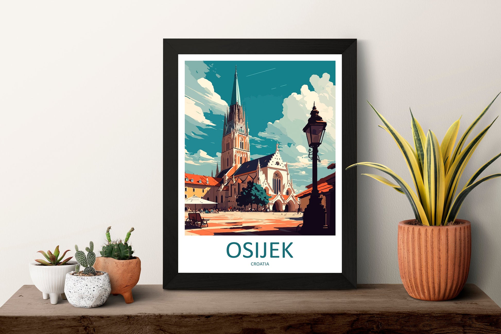 Osijek Travel Print Wall Art Osijek Wall Hanging Home Décor Osijek Gift Art Lovers Croatia Art Lover Gift Osijek Travel Poster Wall Art