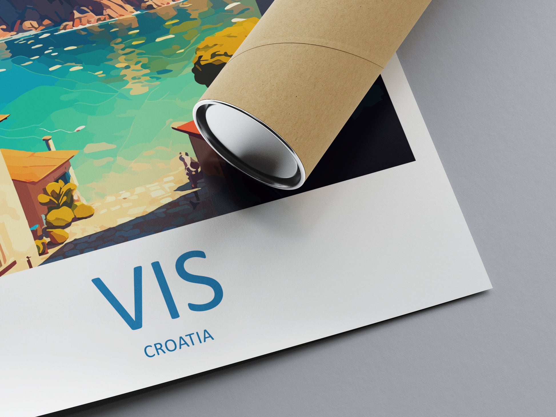 Vis Island Travel Print Wall Art Vis Island Wall Hanging Home Décor Vis Island Gift Art Lovers Croatia Art Lover Gift Vis Island Travel Art