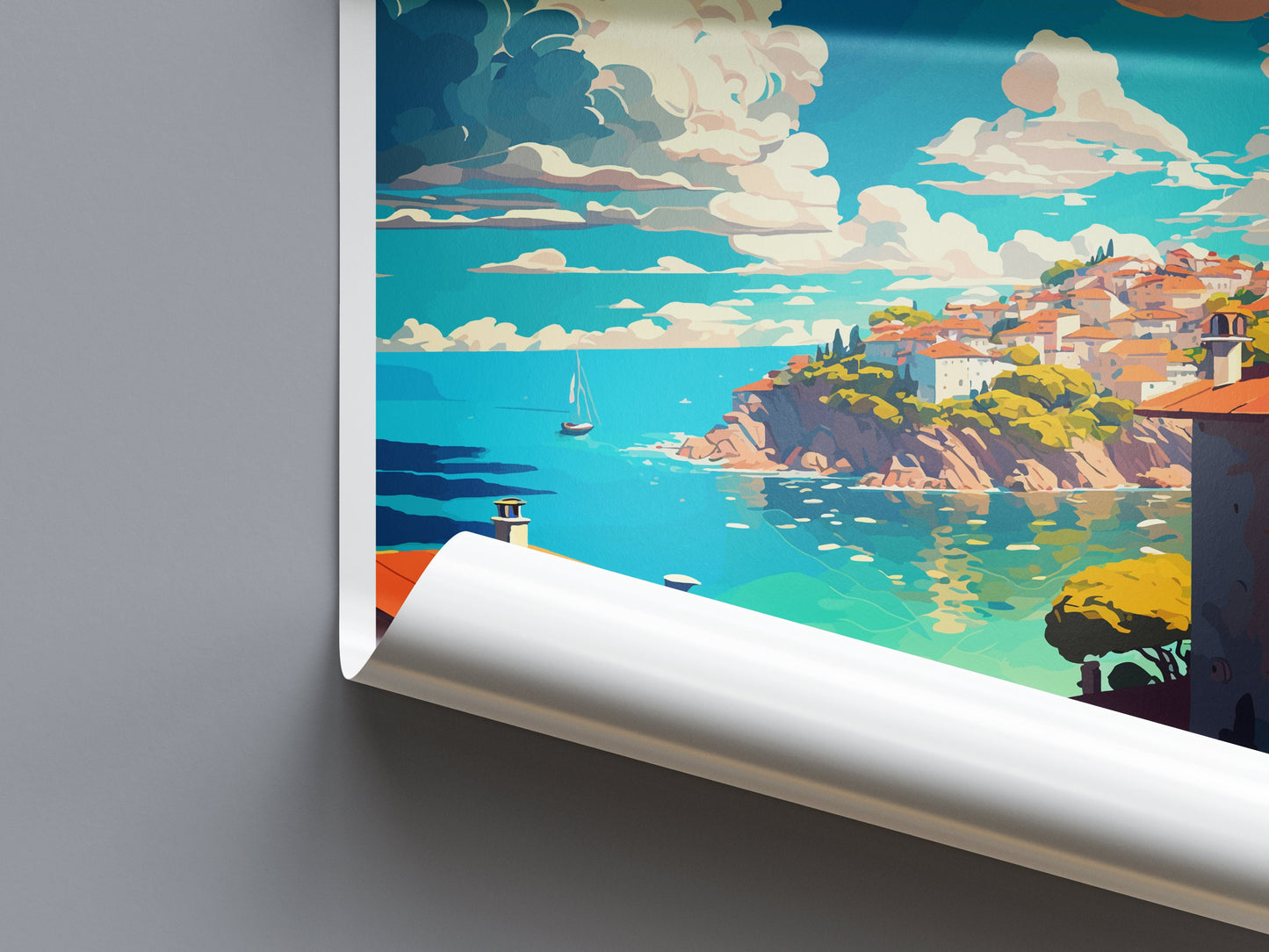 Vis Island Travel Print Wall Art Vis Island Wall Hanging Home Décor Vis Island Gift Art Lovers Croatia Art Lover Gift Vis Island Travel Art