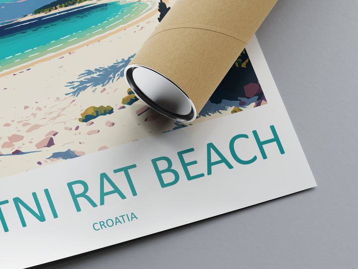 Zlatni Rat Beach Travel Print Wall Art Zlatni Rat Beach Wall Hanging Home Décor Zlatni Rat Beach Gift Art Lovers Croatia Art Lover Gift