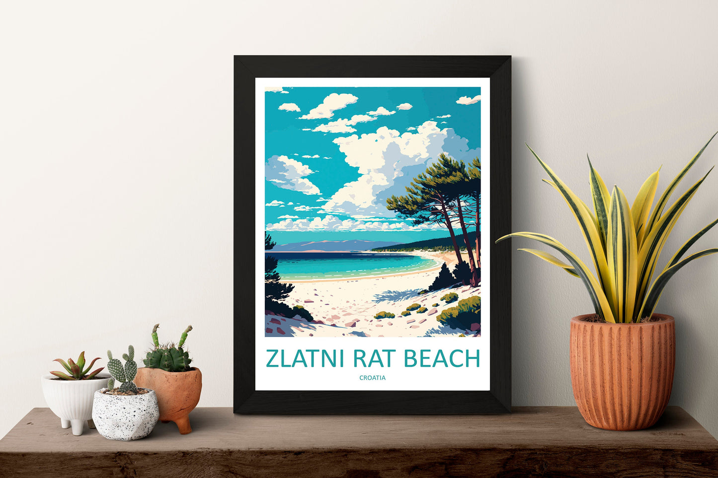 Zlatni Rat Beach Travel Print Wall Art Zlatni Rat Beach Wall Hanging Home Décor Zlatni Rat Beach Gift Art Lovers Croatia Art Lover Gift