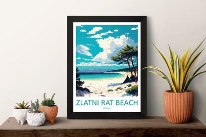 Zlatni Rat Beach Travel Print Wall Art Zlatni Rat Beach Wall Hanging Home Décor Zlatni Rat Beach Gift Art Lovers Croatia Art Lover Gift