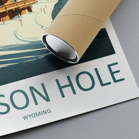 Jackson Hole Travel Print Wall Art Jackson Hole Wall Hanging Home Décor Jackson Hole Gift Art Lovers Ski Art Lover Gift Jackson Hole Print