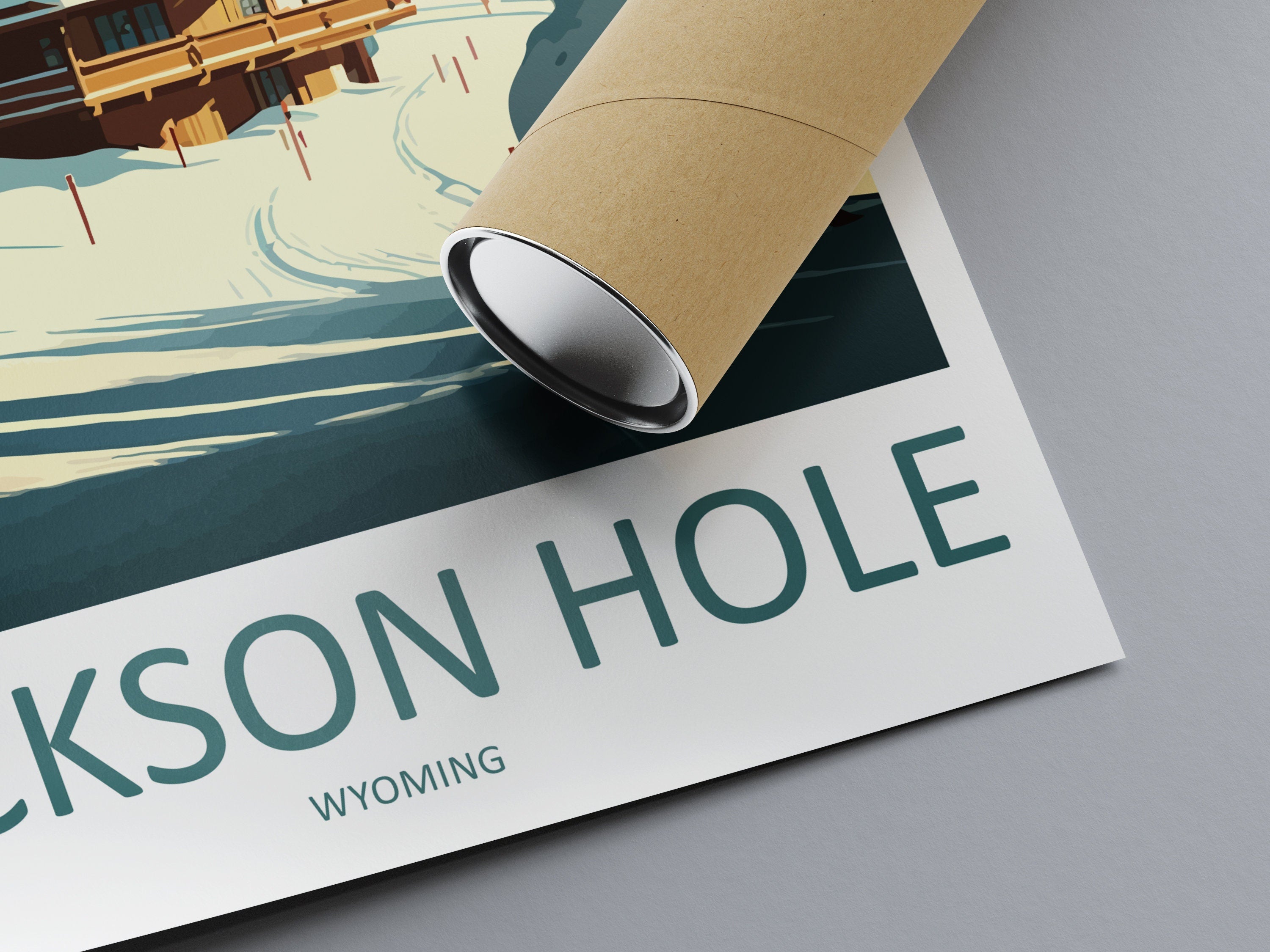 Jackson Hole Travel Print Wall Art Jackson Hole Wall Hanging Home Décor Jackson Hole Gift Art Lovers Ski Art Lover Gift Jackson Hole Print