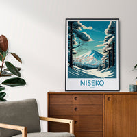 Niseko Travel Print Wall Art Niseko Wall Hanging Home Décor Niseko Gift Art Lovers Ski Art Lover Gift Niseko Print Skiing Niseko Ski Art