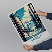 Aspen Travel Print Wall Art Aspen Wall Hanging Home Décor Aspen Gift Art Lovers Ski Art Lover Gift Aspen Print Skiing Aspen Ski Art Poster