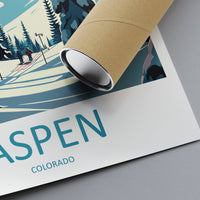 Aspen Travel Print Wall Art Aspen Wall Hanging Home Décor Aspen Gift Art Lovers Ski Art Lover Gift Aspen Print Skiing Aspen Ski Art Poster