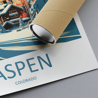 Aspen Travel Print Wall Art Aspen Wall Hanging Home Décor Aspen Gift Art Lovers Ski Art Lover Gift Aspen Print Skiing Aspen Ski Art Poster