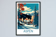Aspen Travel Print Wall Art Aspen Wall Hanging Home Décor Aspen Gift Art Lovers Ski Art Lover Gift Aspen Print Skiing Aspen Ski Art Poster