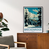 Breckenridge Travel Print Wall Art Breckenridge Wall Hanging Home Décor Breckenridge Gift Art Lovers Ski Art Lover Gift Breckenridge Print