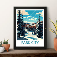 Park City Travel Print Wall Art Park City Wall Hanging Home Décor Park City Gift Art Lovers Ski Art Lover Gift Park City Print Skiing Print