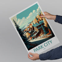 Park City Travel Print Wall Art Park City Wall Hanging Home Décor Park City Gift Art Lovers Ski Art Lover Gift Park City Print Skiing Print