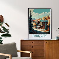 Park City Travel Print Wall Art Park City Wall Hanging Home Décor Park City Gift Art Lovers Ski Art Lover Gift Park City Print Skiing Print