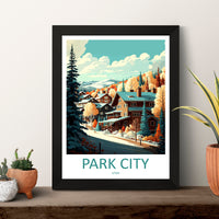 Park City Travel Print Wall Art Park City Wall Hanging Home Décor Park City Gift Art Lovers Ski Art Lover Gift Park City Print Skiing Print