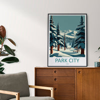 Park City Travel Print Wall Art Park City Wall Hanging Home Décor Park City Gift Art Lovers Ski Art Lover Gift Park City Print Skiing Print