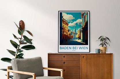 Baden Bei Wien Travel Print Wall Art Baden Bei Wien Wall Hanging Home Décor Baden Bei Wien Gift Art Lovers Austria Art Lover Gift