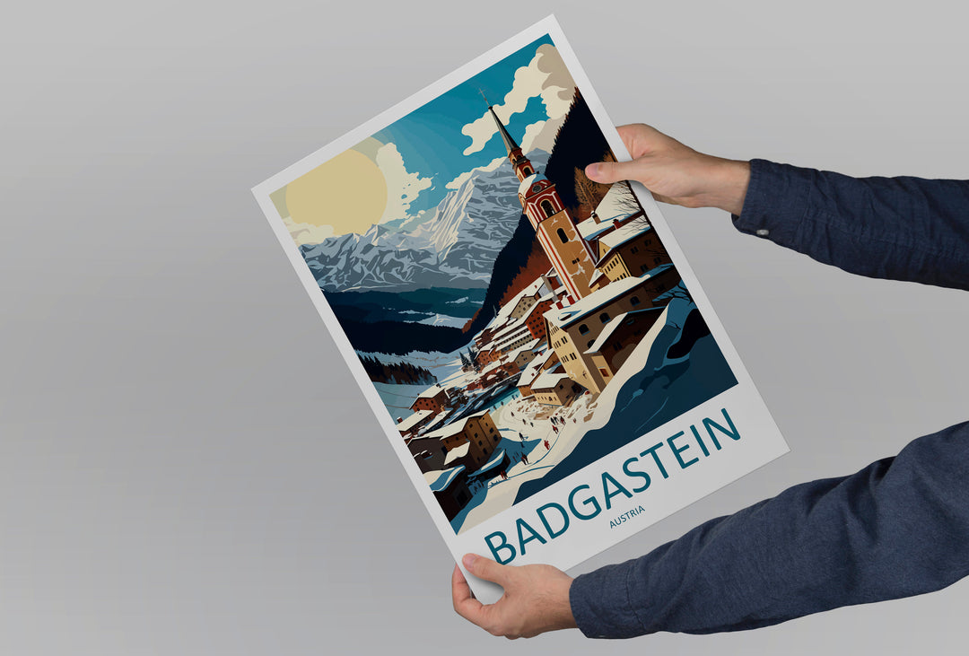 Badgastein Travel Print Wall Art Badgastein Wall Hanging Home Décor Badgastein Gift Art Lovers Austria Art Lover Gift Badgastein Travel
