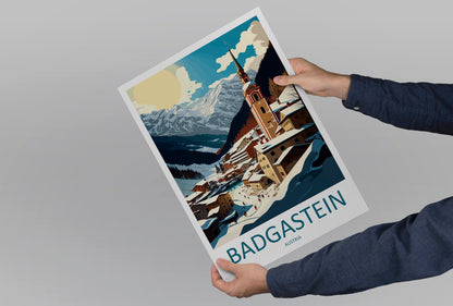 Badgastein Travel Print Wall Art Badgastein Wall Hanging Home Décor Badgastein Gift Art Lovers Austria Art Lover Gift Badgastein Travel