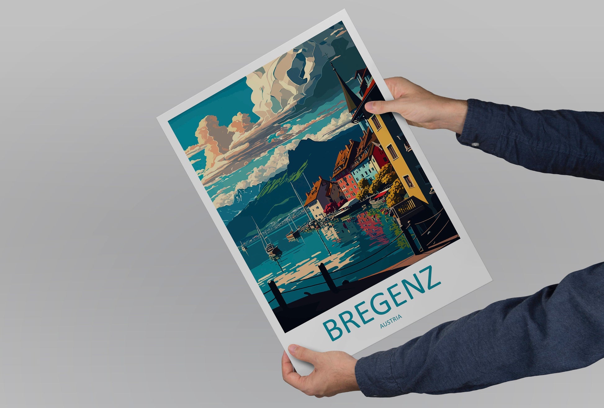 Bregenz Travel Print Wall Art Bregenz Wall Hanging Home Décor Bregenz Gift Art Lovers Austria Art Lover Gift Bregenz Travel Poster Art