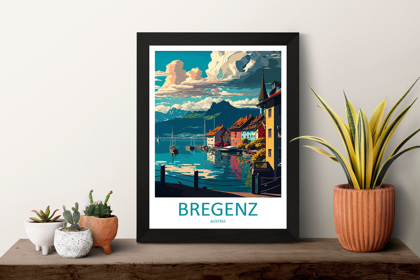 Bregenz Travel Print Wall Art Bregenz Wall Hanging Home Décor Bregenz Gift Art Lovers Austria Art Lover Gift Bregenz Travel Poster Art