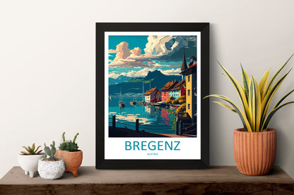 Bregenz Travel Print Wall Art Bregenz Wall Hanging Home Décor Bregenz Gift Art Lovers Austria Art Lover Gift Bregenz Travel Poster Art