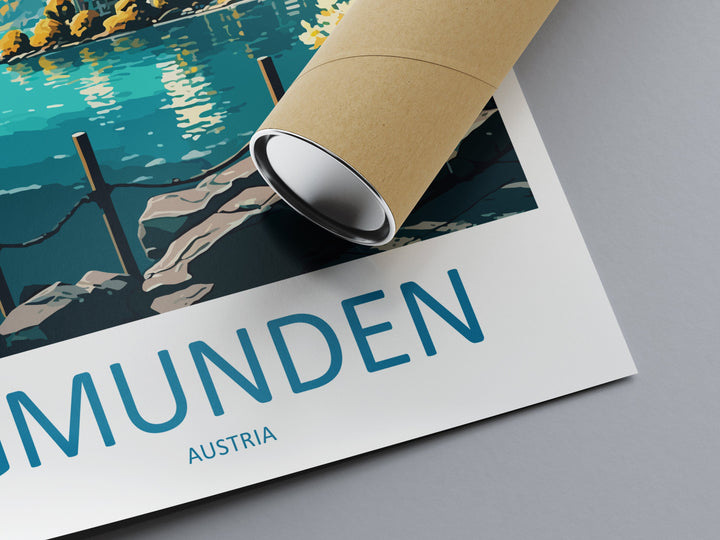 Gmunden Travel Print Wall Art Gmunden Wall Hanging Home Décor Gmunden Gift Art Lovers Austria Art Lover Gift Gmunden Travel Poster