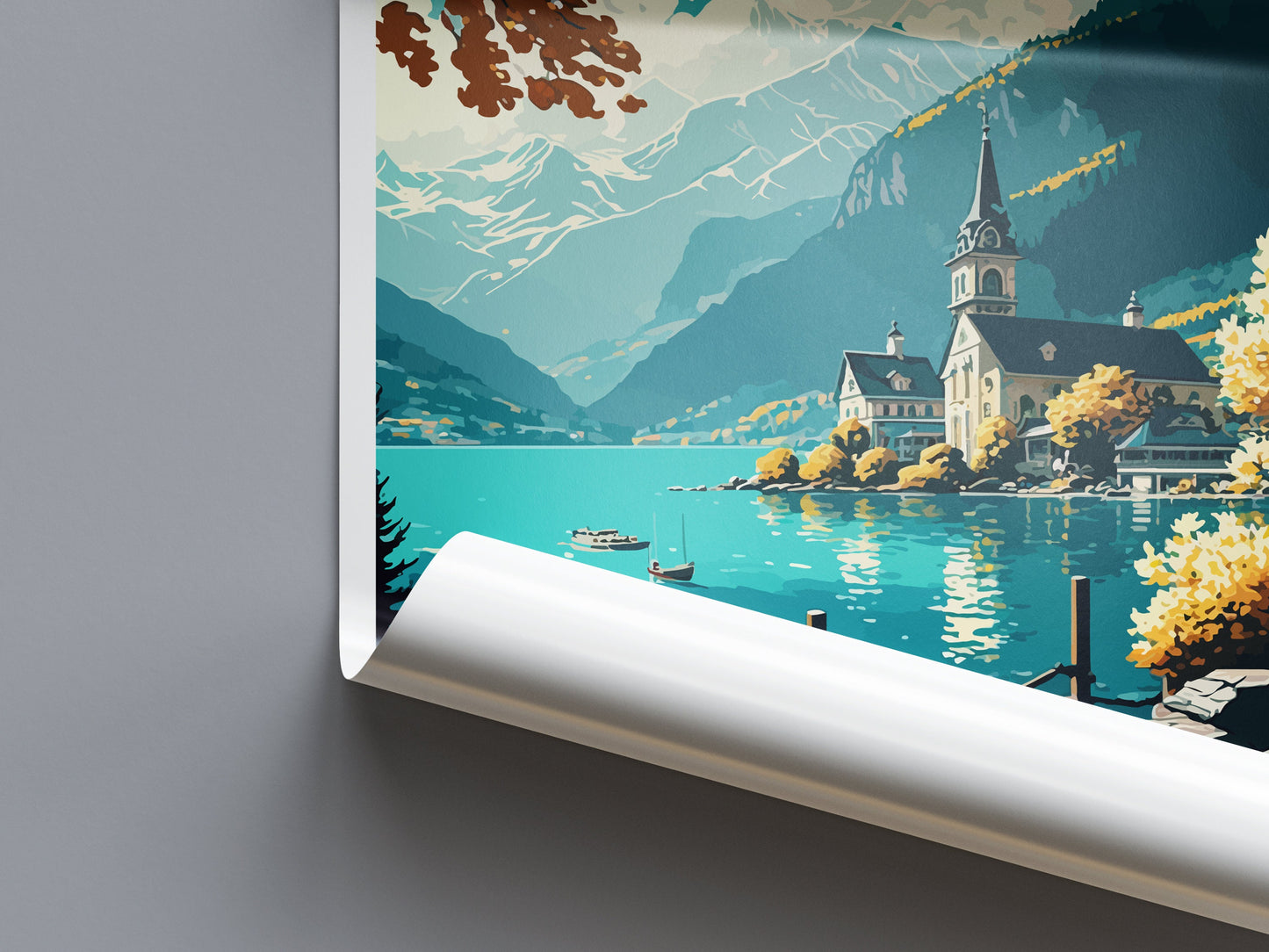 Gmunden Travel Print Wall Art Gmunden Wall Hanging Home Décor Gmunden Gift Art Lovers Austria Art Lover Gift Gmunden Travel Poster