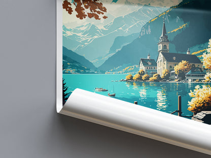 Gmunden Travel Print Wall Art Gmunden Wall Hanging Home Décor Gmunden Gift Art Lovers Austria Art Lover Gift Gmunden Travel Poster