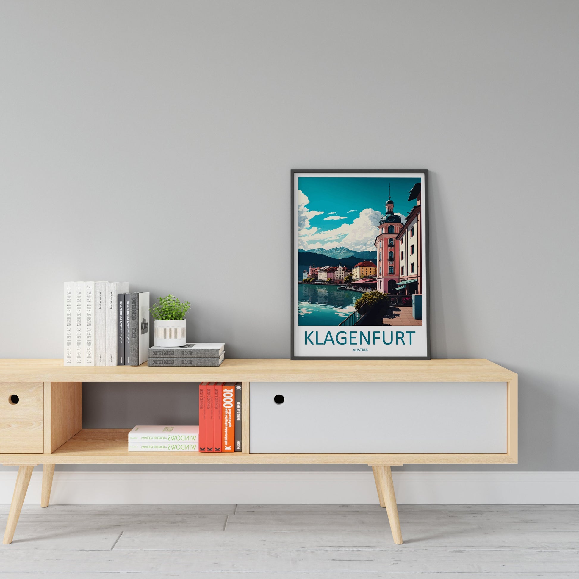 Klagenfurt Travel Print Wall Art Klagenfurt Wall Hanging Home Décor Klagenfurt Gift Art Lovers Austria Art Lover Gift Klagenfurt