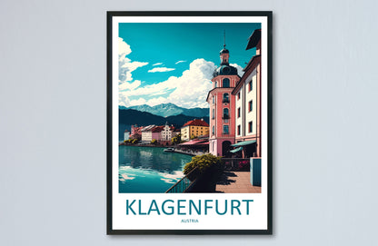 Klagenfurt Travel Print Wall Art Klagenfurt Wall Hanging Home Décor Klagenfurt Gift Art Lovers Austria Art Lover Gift Klagenfurt