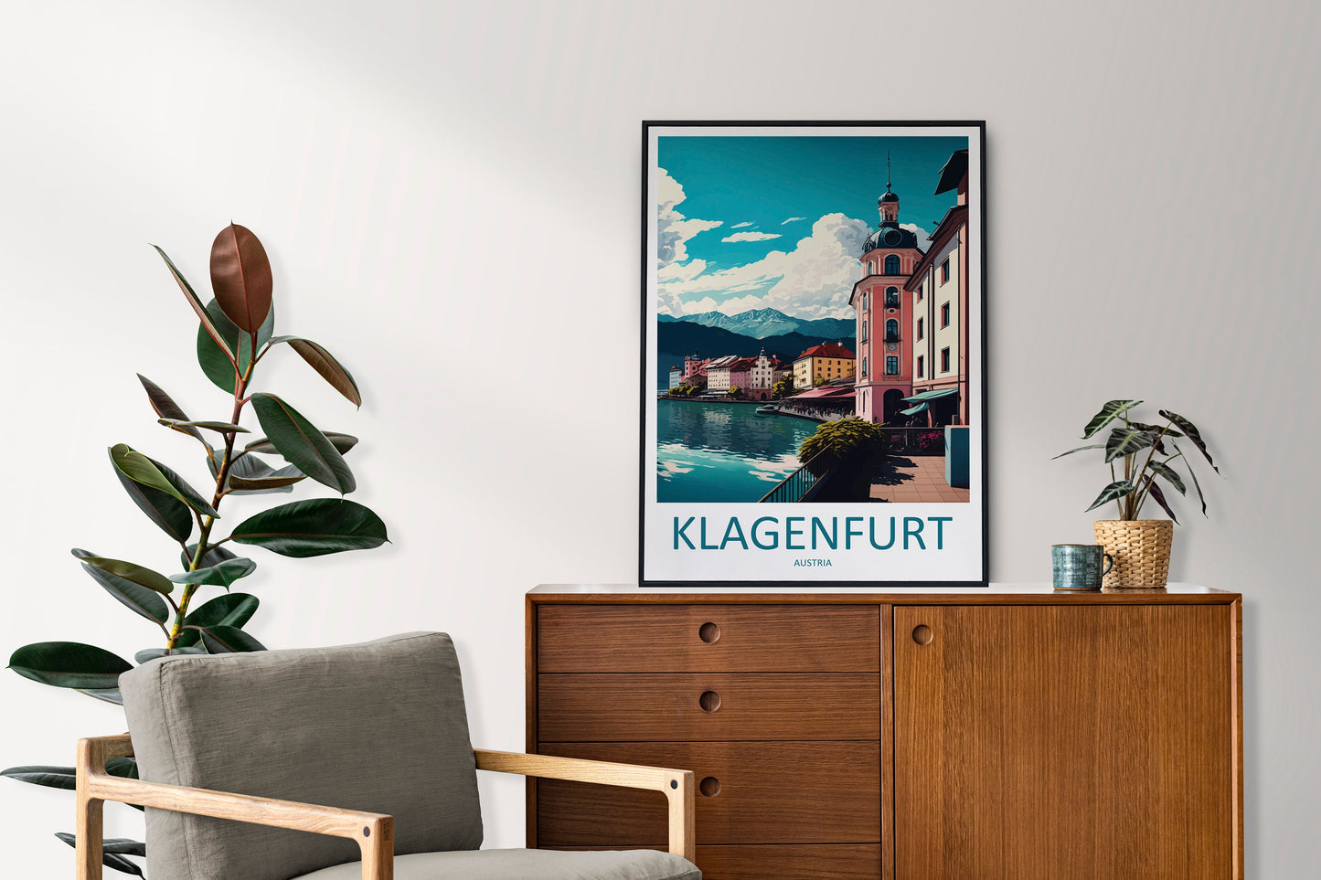 Klagenfurt Travel Print Wall Art Klagenfurt Wall Hanging Home Décor Klagenfurt Gift Art Lovers Austria Art Lover Gift Klagenfurt