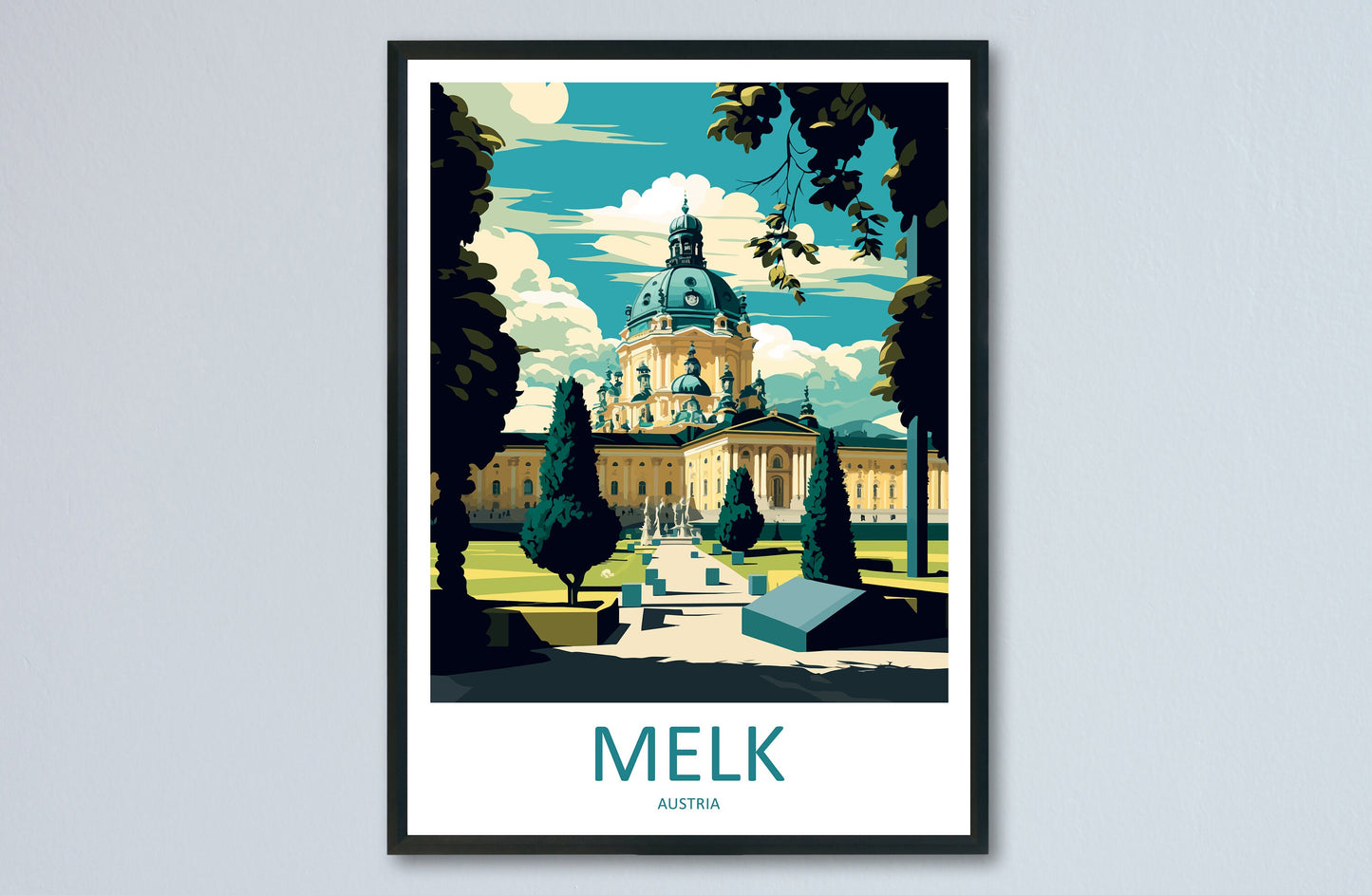Melk Travel Print Wall Art Melk Wall Hanging Home Décor Melk Gift Art Lovers Austria Art Lover Gift Melk Travel Poster Melk Wall Poster