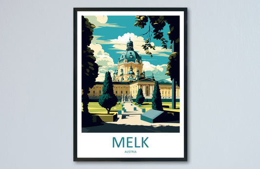Melk Travel Print Wall Art Melk Wall Hanging Home Décor Melk Gift Art Lovers Austria Art Lover Gift Melk Travel Poster Melk Wall Poster