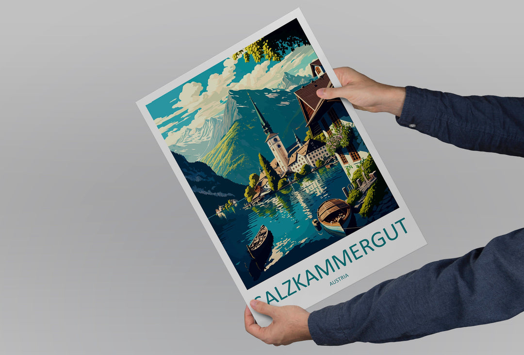Salzkammergut Travel Print Wall Art Salzkammergut Wall Hanging Home Décor Salzkammergut Gift Art Lovers Austria Art Lover Gift