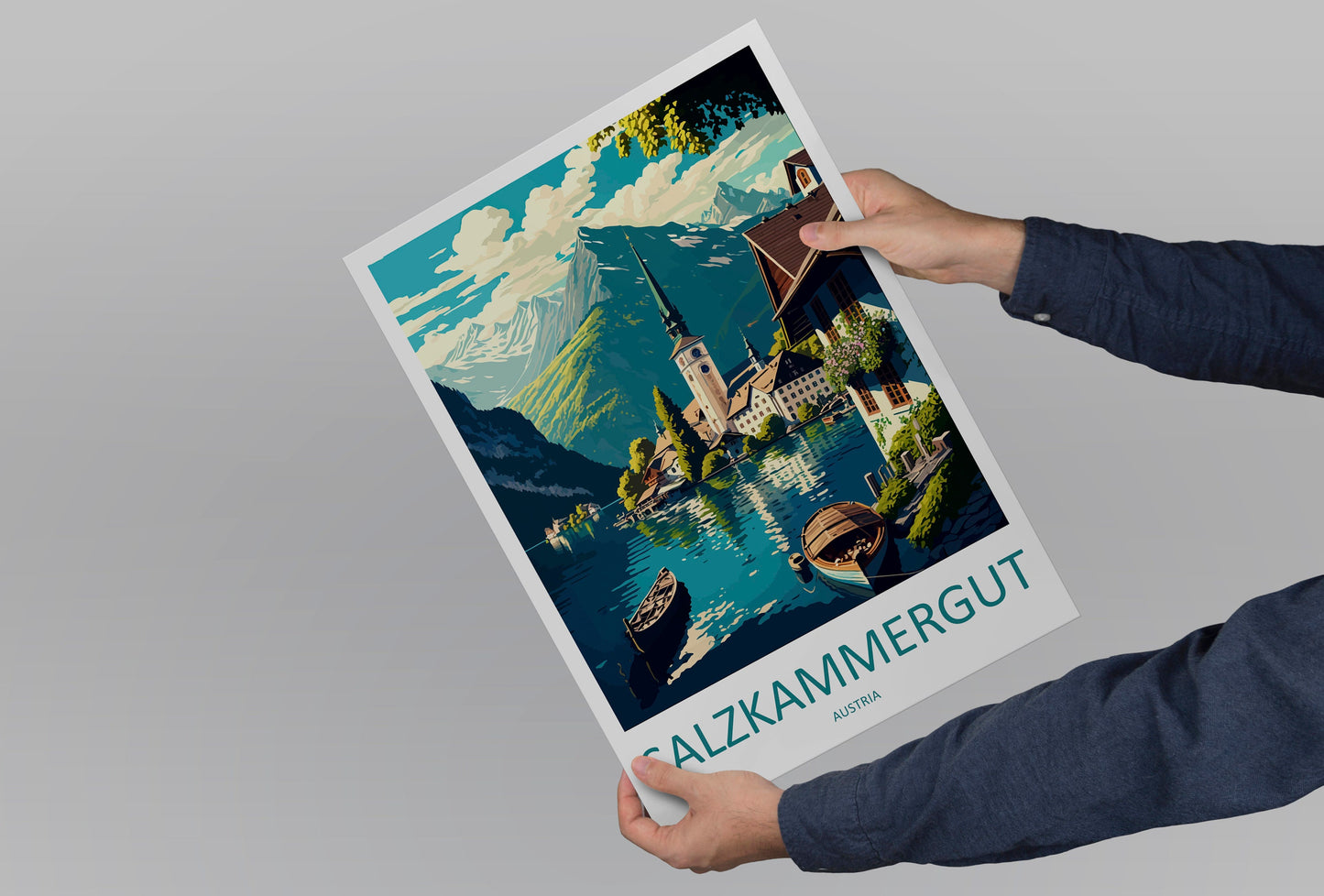 Salzkammergut Travel Print Wall Art Salzkammergut Wall Hanging Home Décor Salzkammergut Gift Art Lovers Austria Art Lover Gift